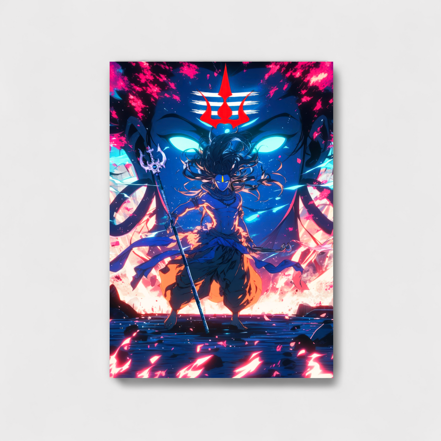 Lord Shiva Metal poster