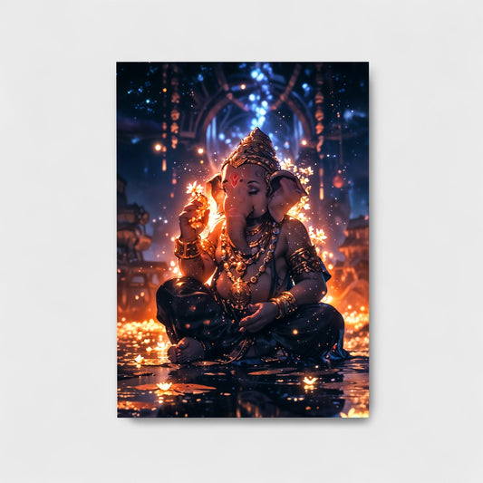 LORD GANESH HD Metal Poster