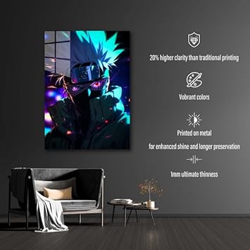 Kakashi Portrait- HD Shining Metal Poster