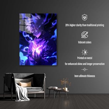 Hollow Purple Gojo- HD Shining Metal Poster