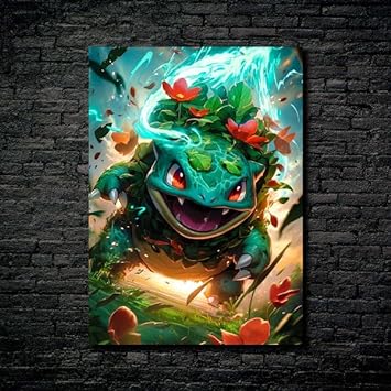 SolarBeam Bulbasaur- HD Shining Metal Poster