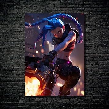 Flamethrower Jinx- HD Shining Metal Poster