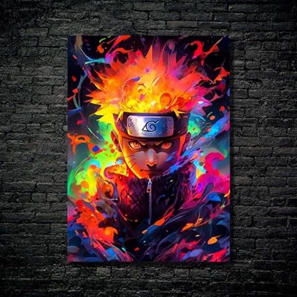 A0014-Naruto-Artwork HD Shining Metal Poster