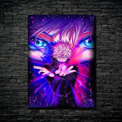 Blue Gojo Satoru Sensie  HD Shining Metal Poster