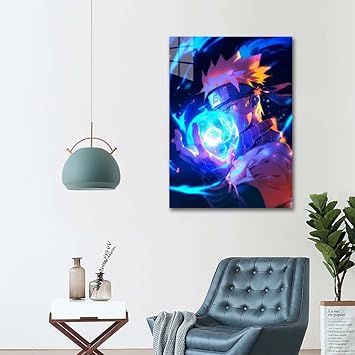 Naruto Uzumaki - Vengeance Rasengan -  HD Shining Metal Poster