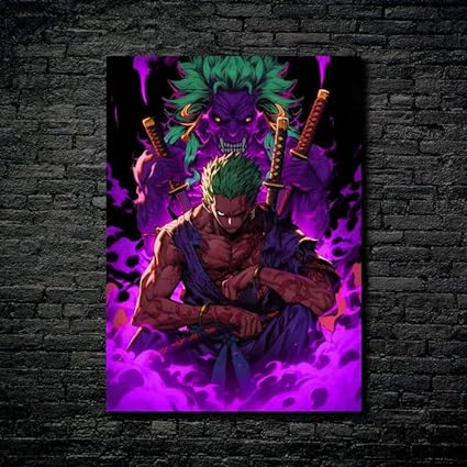 Onigiri Zoro-  HD Shining Metal Poster