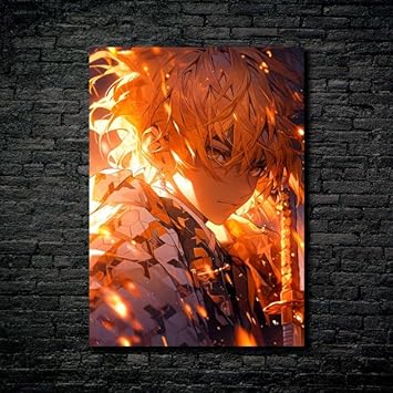 Affiche HD Shining Metal de Zenitsu Demon Slayer