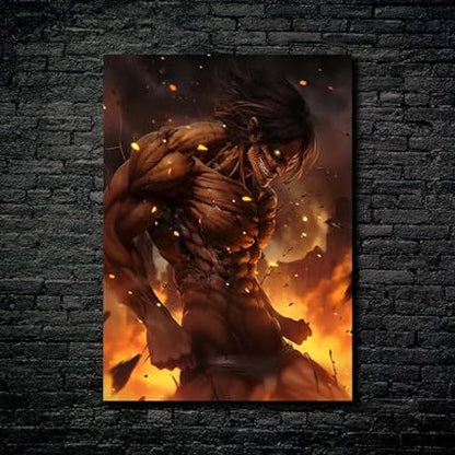 AOT Attack - Affiche HD en métal brillant