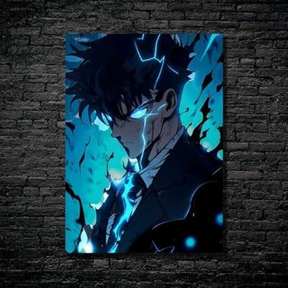 cool Solo Leveling- HD Shining Metal Poster