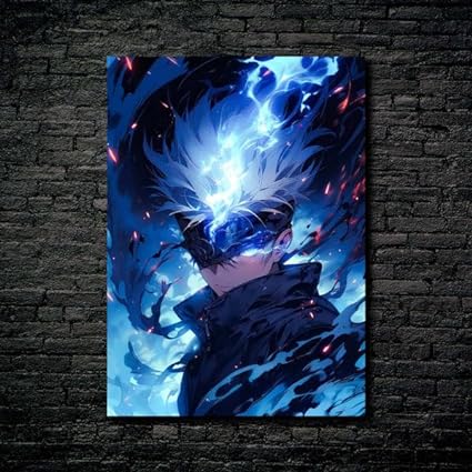 Satoru Gojo from jujutsu kaisen  HD Shining Metal Poster