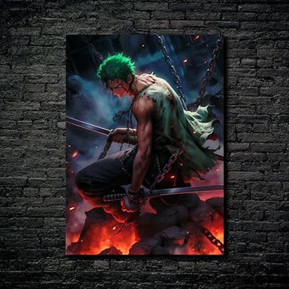 Vice-capitaine Zoro 2 - Affiche HD en métal brillant