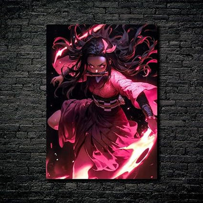 Affiche HD Shining Metal de Nezuko, la tueuse de démons