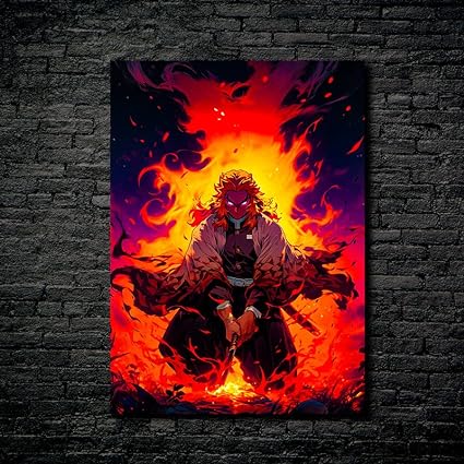 DemonSlayer-Rengoku  HD Shining Metal Poster