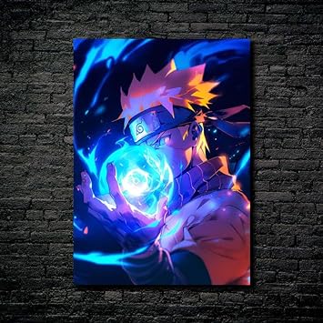 Naruto Uzumaki - Vengeance Rasengan -  HD Shining Metal Poster