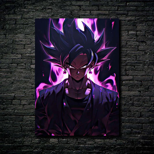 Black Goku From Dragon ball Z- HD Shining Metal Poster