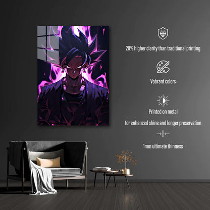 Affiche HD Shining Metal de Goku noir de Dragon Ball Z