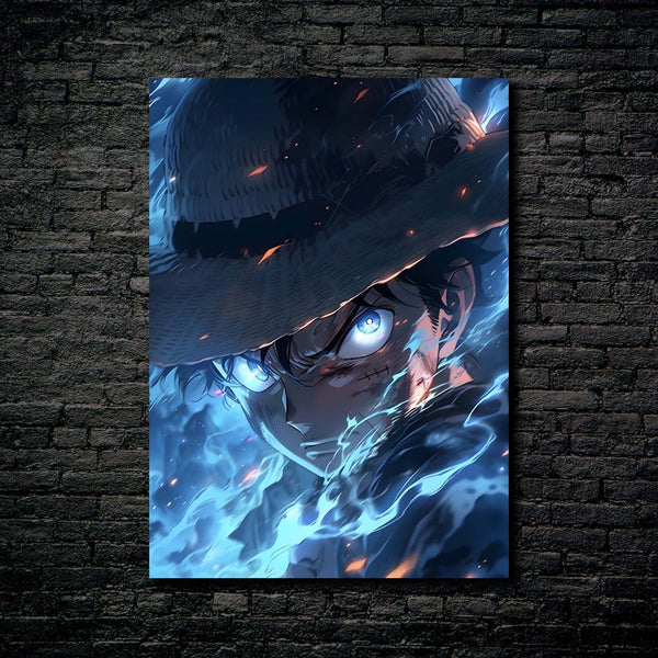 Blue Flame Luffy-Obra de arte 