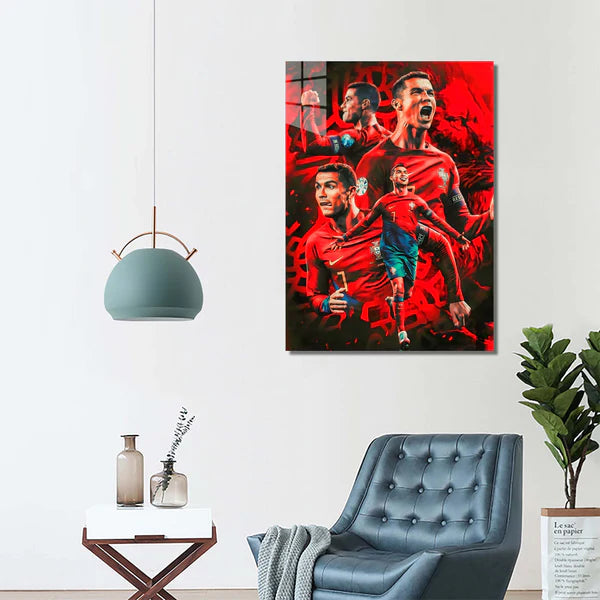 C Ronaldo Portugal- HD Shining Metal Poster