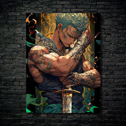 B00061-Classic zoro- HD Shining Metal Poster