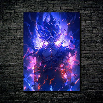 Deep Blue Skies Goku-1- HD Shining Metal Poster