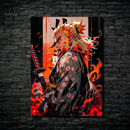 DemonSlayer-Rengoku#002- HD Shining Metal Poster