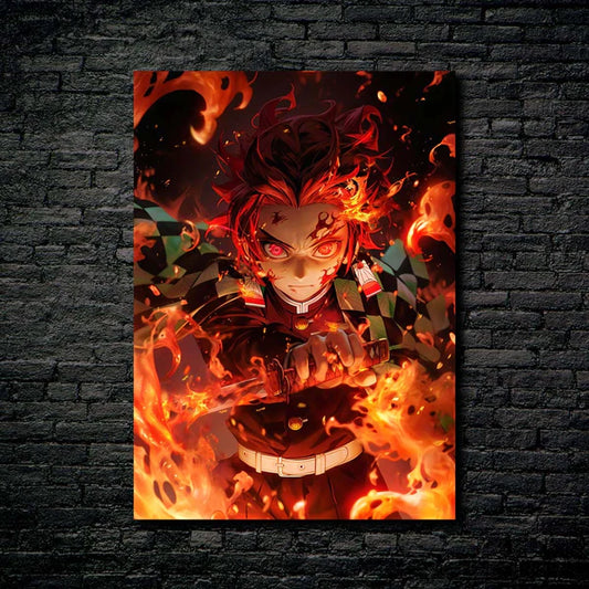 Demon Slayer Tanjiro v3- HD Shining Metal Poster