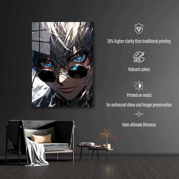 Gojo Blue eyes- HD Shining Metal Poster