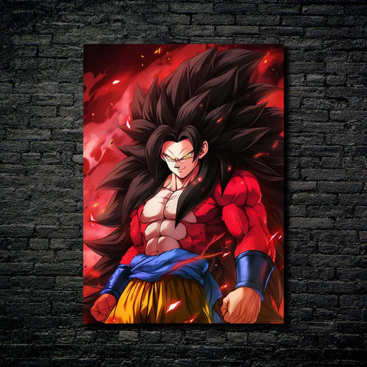 Goku - Super Saiyan 4 - HD Shining Metal Poster