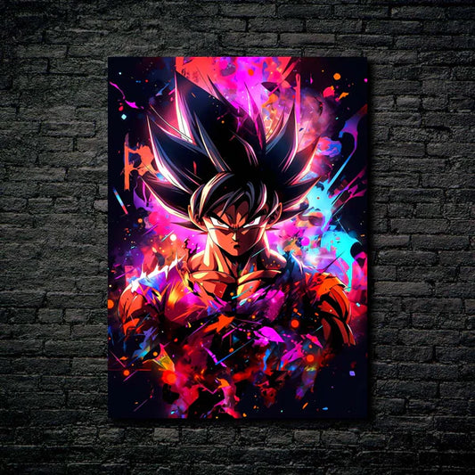 Goku Vibrant- HD Shining Metal Poster