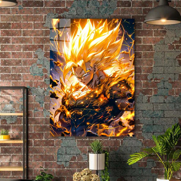 Goku Yellow Super Saiyan- HD Shining Metal Poster