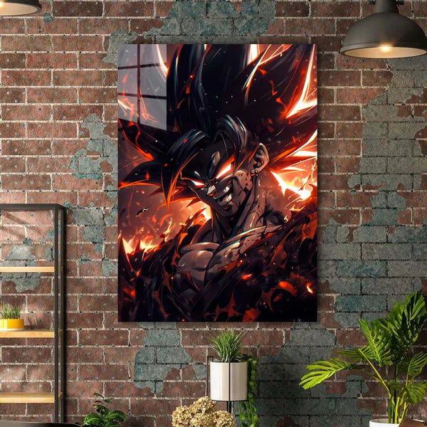 Goku burning rage- HD Shining Metal Poster