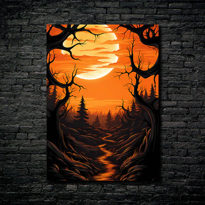 Halloween Nature- HD Shining Metal Poster