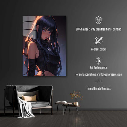 Hinata The Babe 3 _ Naruto HD Shining Metal Poster