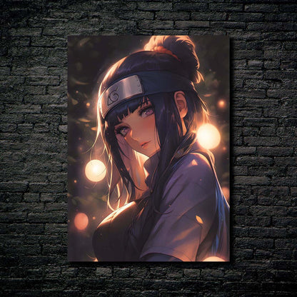 Hinata The Beautiful _ Naruto HD Shining Metal Poster