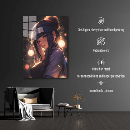 Hinata The Beautiful _ Naruto HD Shining Metal Poster