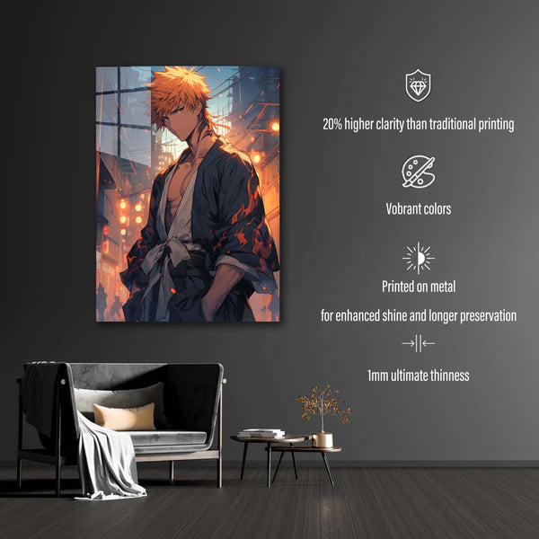 Ichigo Kurosaki _ Bleach- HD Shining Metal Poster