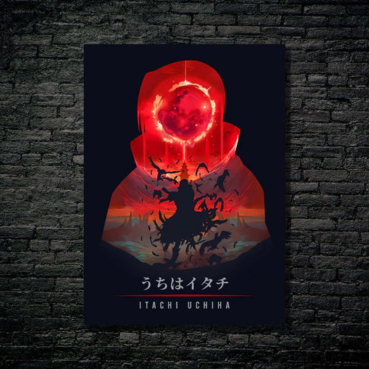 Itachi Bloody Illusion - HD Shining Metal Poster