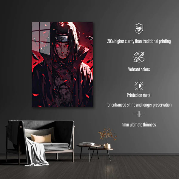 Itachi Uchiha from Naruto Shippuden- HD Shining Metal Poster