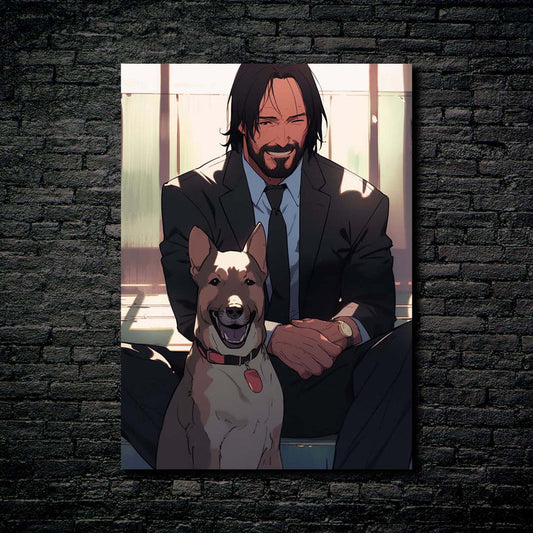 John Wick and dog (2)-Artwork