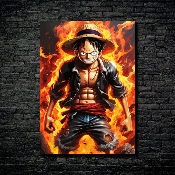 Luffy enojado-Obra de arte 