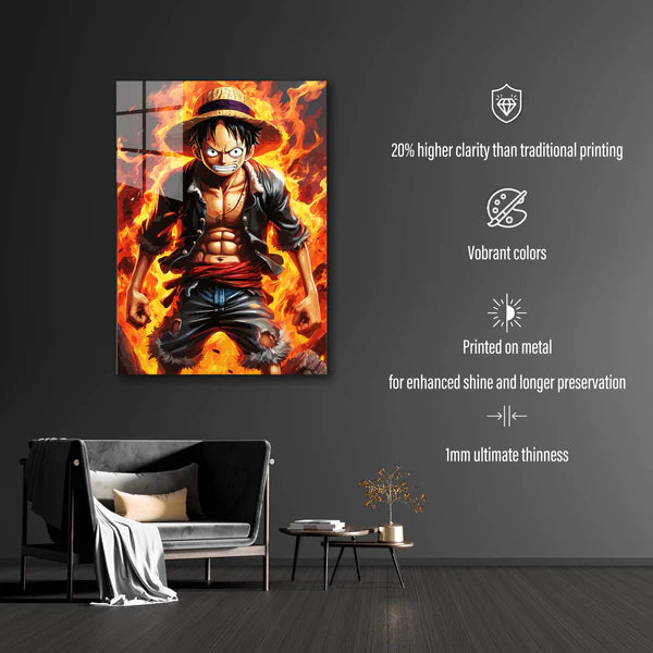 Luffy enojado-Obra de arte 