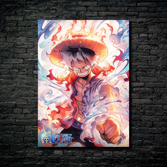 Luffy Nika Flaming-Artwork 