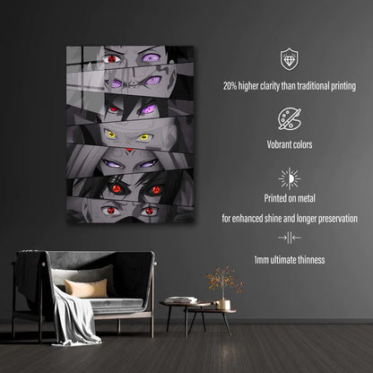 All Eyes | Naruto | -Artwork HD Shining Metal Poster