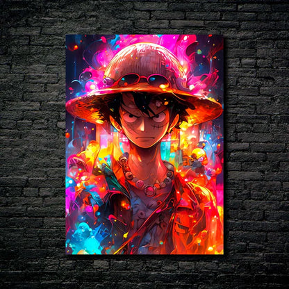 Explosión de neón Luffy-Artwork 