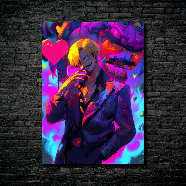 One Piece｜Neon Sanji -Obra de arte 