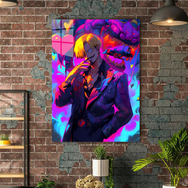 One Piece｜Neon Sanji -Obra de arte 