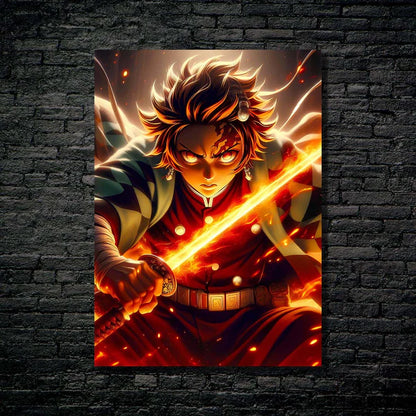 Tanjiro fire sword -Artwork