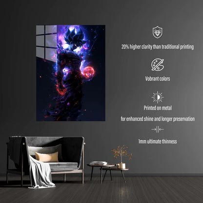 black galaxy Goku- HD Shining Metal Poster