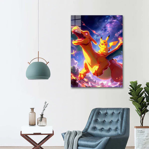 pichachu con charizard Pokemon-Artwork 