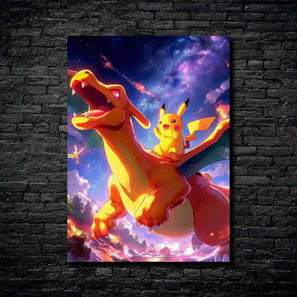 pichachu con charizard Pokemon-Artwork 